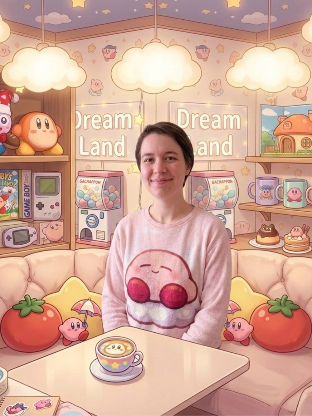 ☁️ Waffle Kirby Print Sweater ☁️